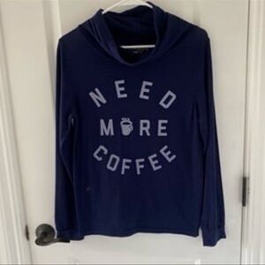 Target Fifth Sun Need More Coffee Graphic Tee Navy Long Sleeve Lounge To…